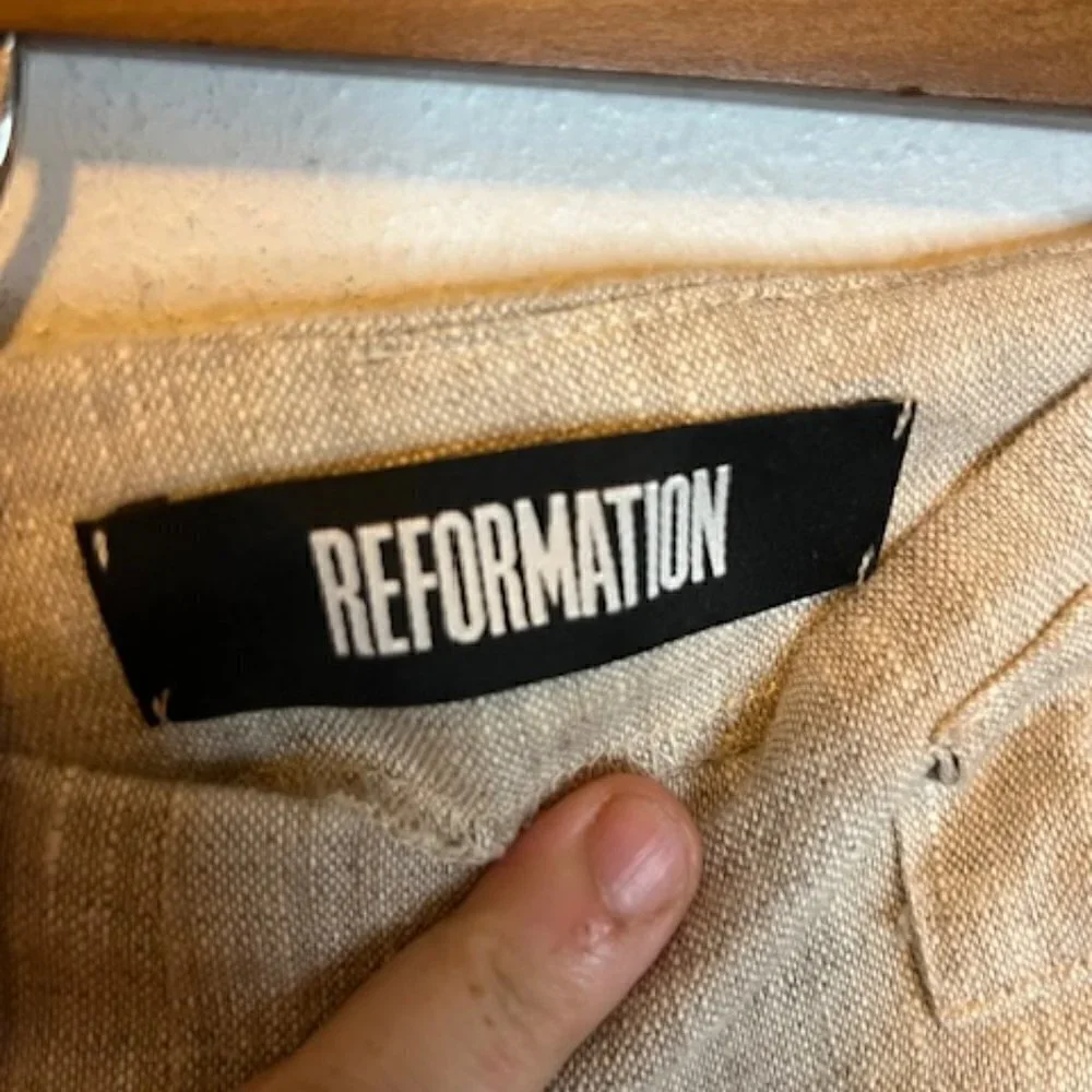 Reformation Pants Women's 2‎ Surplus Fabric Tan